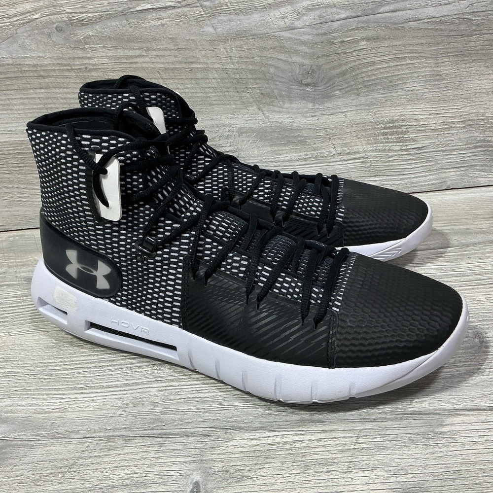 Under Amour Hovr Havoc Basketball Shoes Black White 3020617-003 Men's Size 15 US